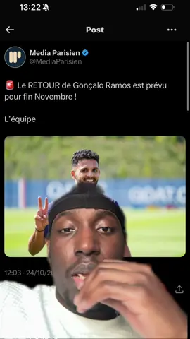 Le RETOUR de Gonçalo Ramos est prévu pour fin Novembre ! #goncaloramos #psg #football 