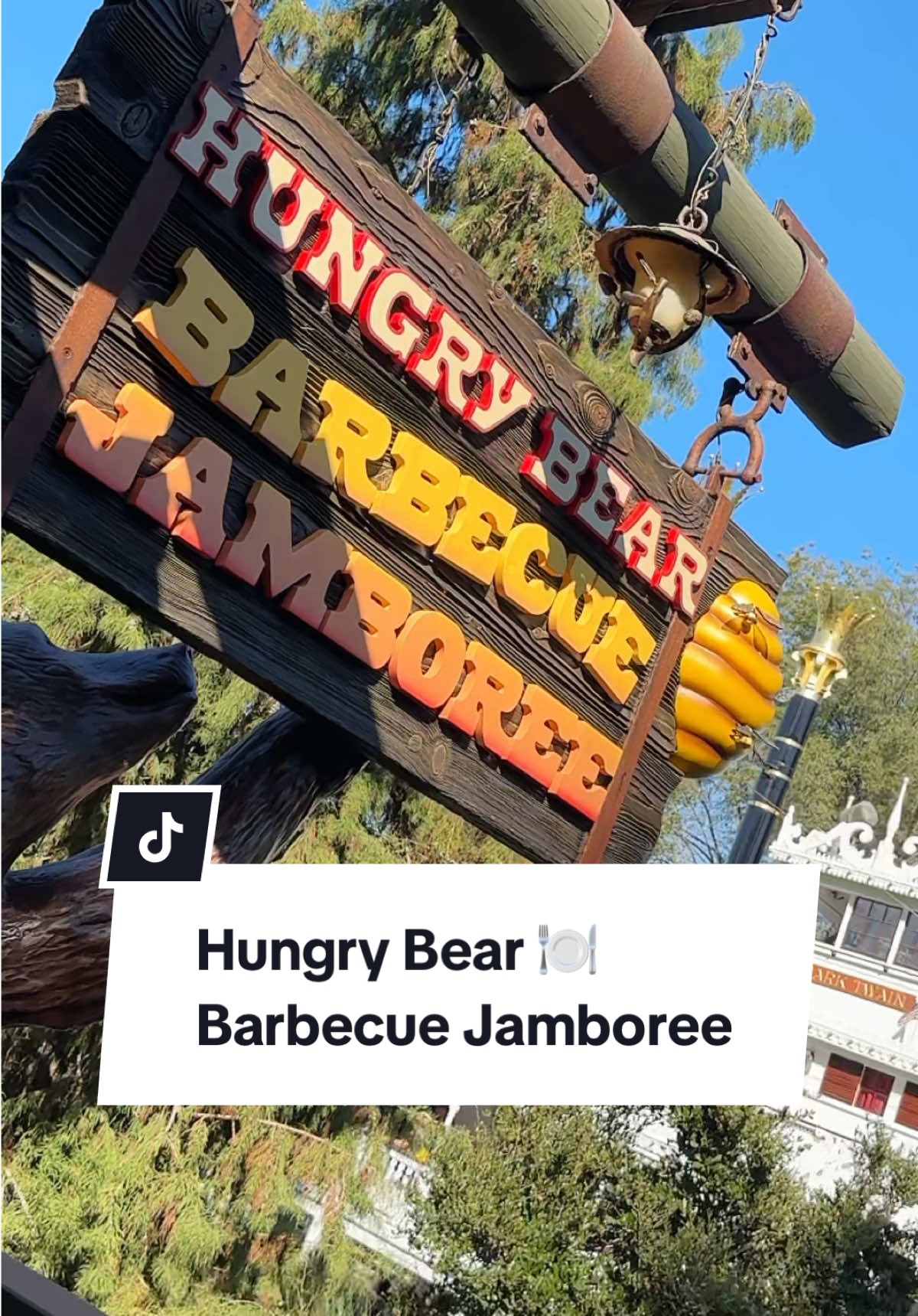 We’ll see you bear-y soon at the Hungry Bear Barbecue Jamboree 🐻👋 #Disney #DisneyParks #DisneylandResort #Disneyland #CountryBears #BBQ #DisneyEats #BayouCountry 