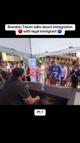 Brandon Tatum talks about immigration with legal immigrant 🔴🔵 Pt.1 #brandontatum #immigration #legal #debate #turningpointusa #pt1 