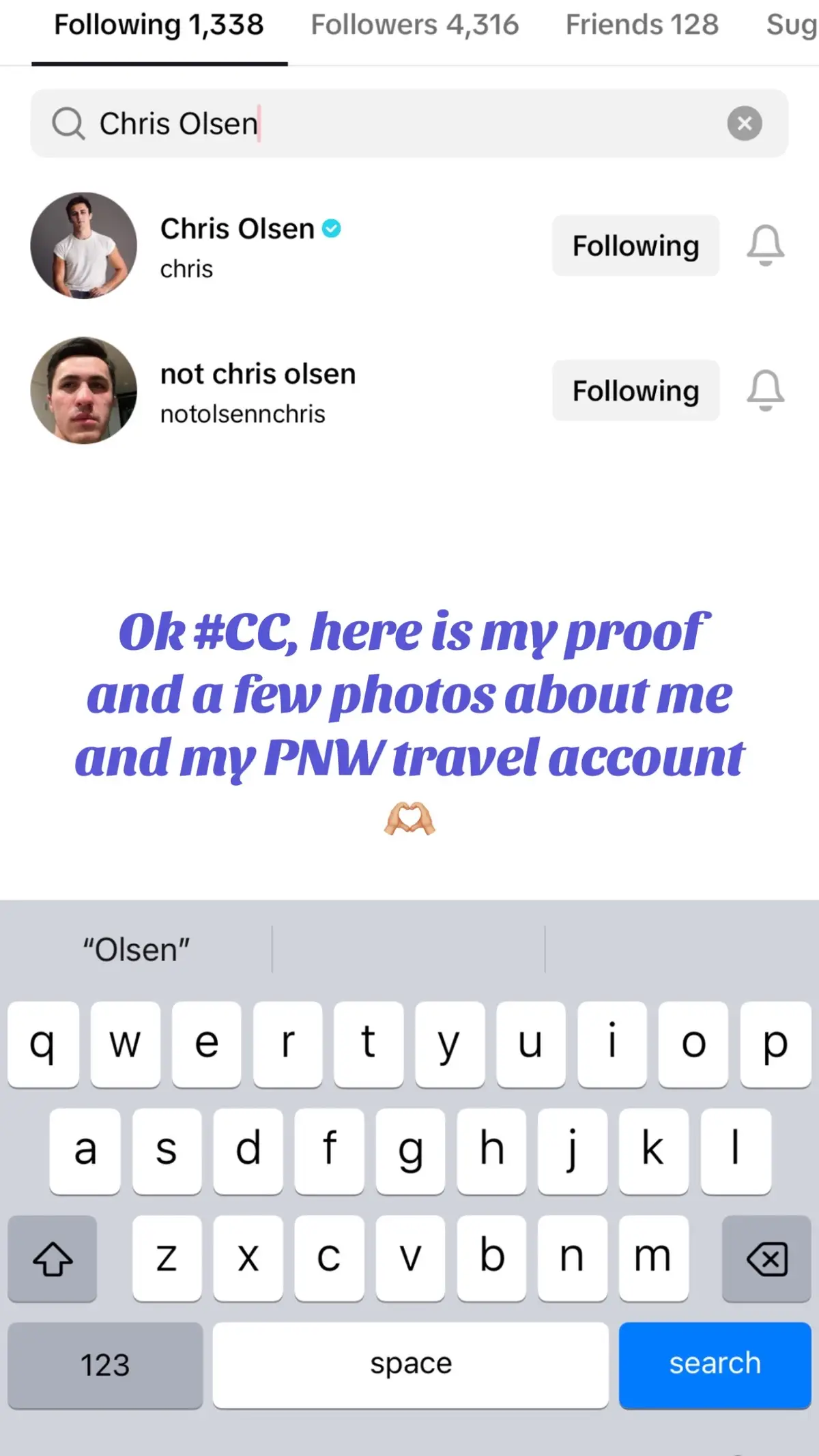 Ok #cc, here is my proof and a couple photos about me and my PNW travel account @not chris olsen @Chris Olsen Clerb members supporting clerb members 🫶🏼 Thanks for cultivating such a fun community, Chris!
