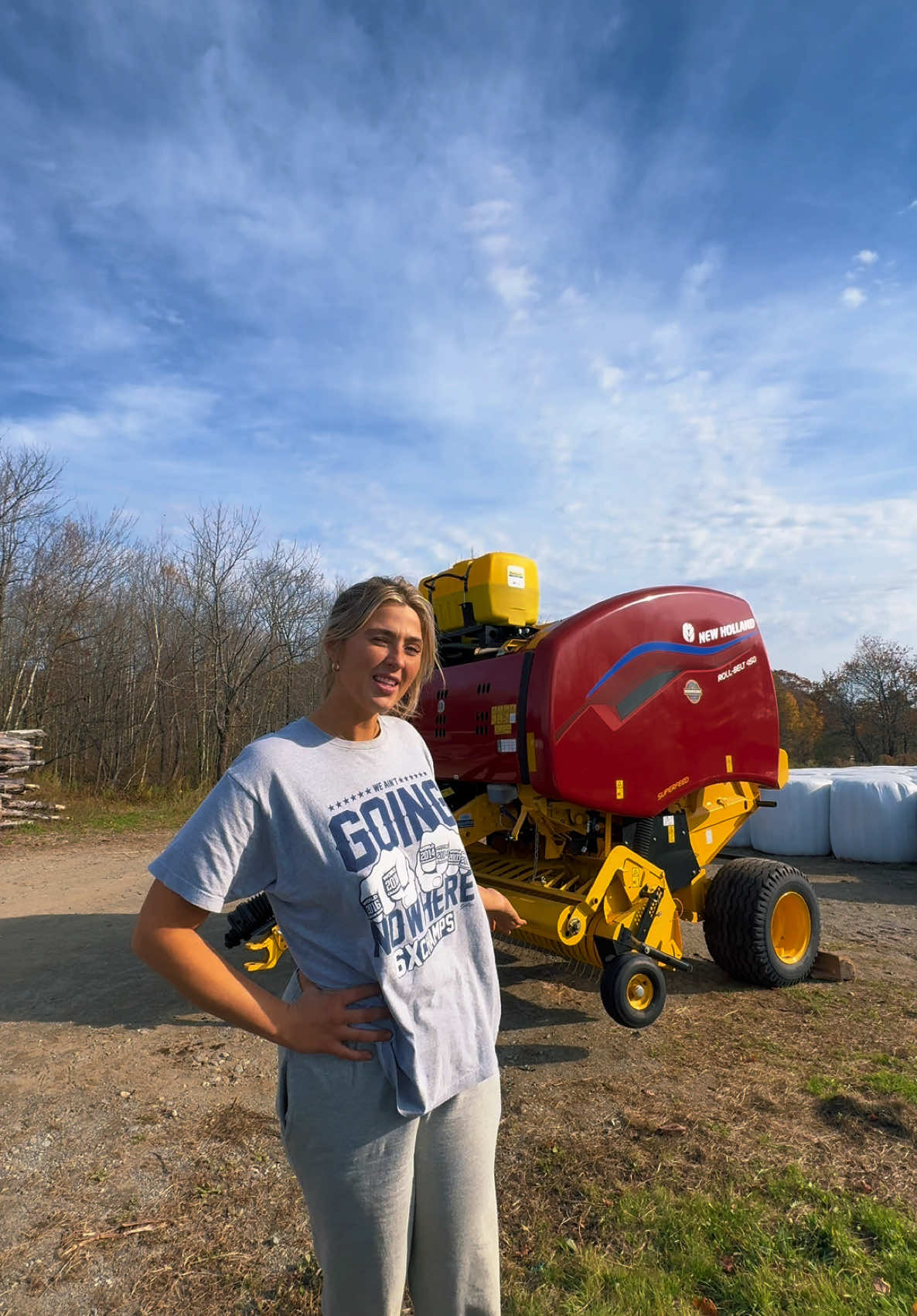 A little secret weve been keeping! So glad shes finally here!  #farmersdaughter #baler #roundball #fyp #farmtok 