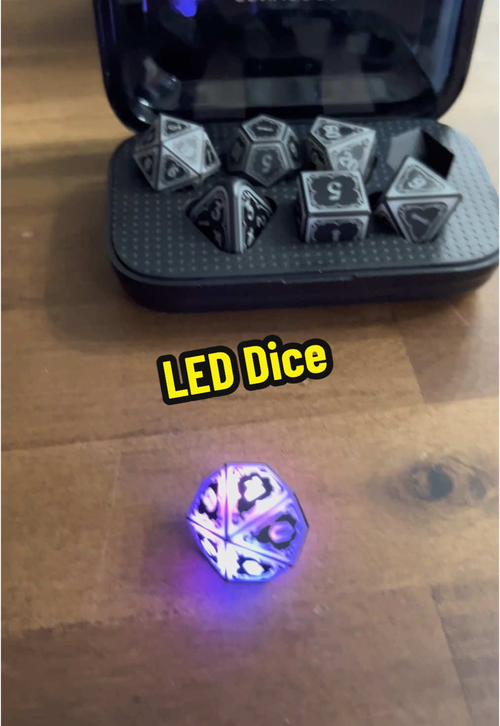 A unique dice set. Check out the link for more info. #dice #dnd #homebrew #led #gifts #ttrpg 