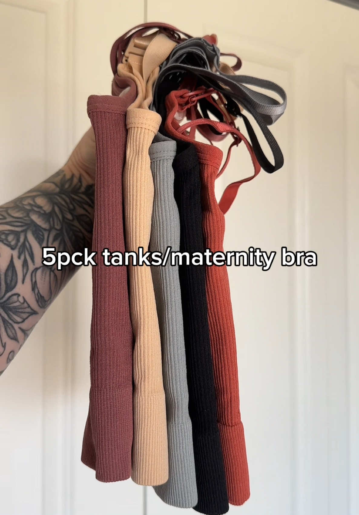 Such a good deal for 5 of these!! #maternity #nursingbra #pregnancyjourney #ribbedtanktop #maternityclothes #soontobemom #tiktokshopblackfriday #tiktokshopcybermonday 