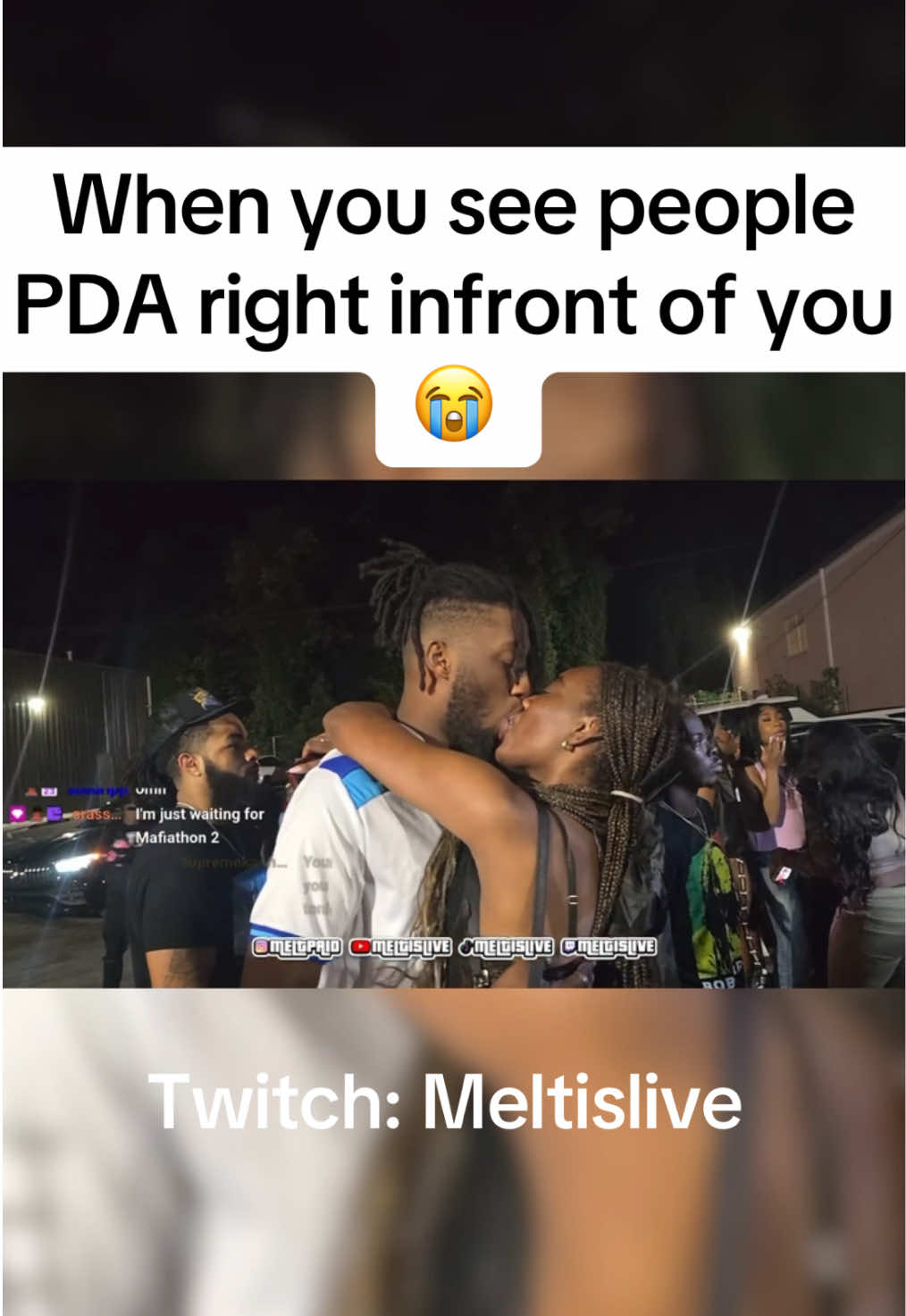 Pda infront of the whole crowd  😭 #meltislive #hyyjoe  #pda #relatable #lovelanguage #Relationship #melt #lilmorro #gucci3rdleg #foryoupage #fyp #viral  #twitch #zyxbca #guccithirdleg  #jg #mm #clipfarming  #rizz  #cmb #atl #atlanta #kissing Public display of affection