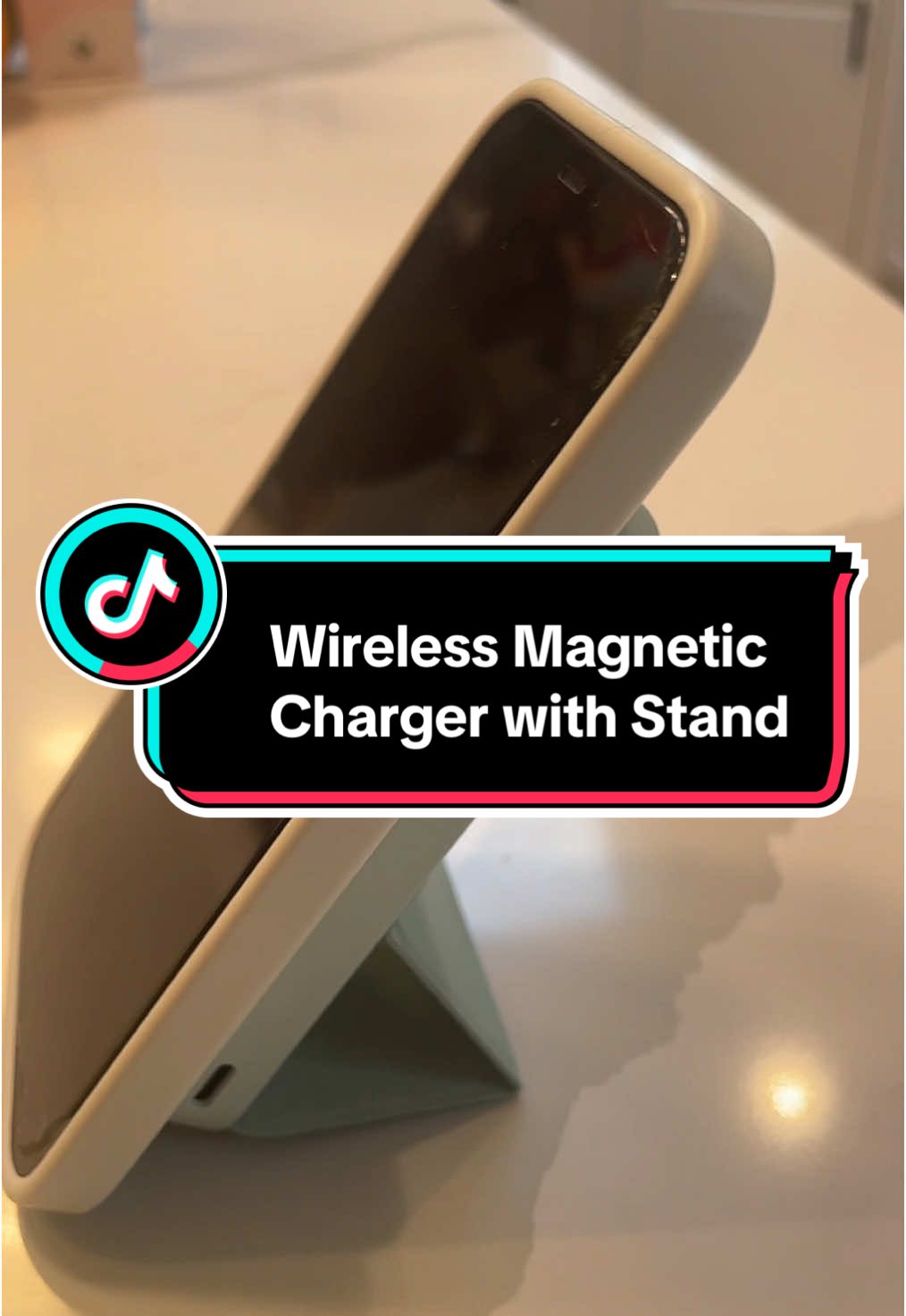 Love this wireless portable phone charger with stand for when we’re out and about or at my son’s baseball game! #travelphonecharger #chargerwithstand #magneticphonecharger #phonecharger #traveltok #deskcharger #sportsmom #baseballmom #anker #ankercharger #wirelesscharger