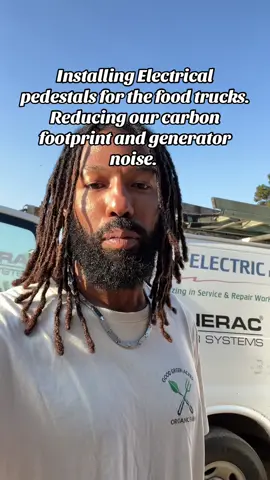 We have been working with our local master electrician to ensure that our food park will remain inline with our sustainability goals. #foodpark #foodtruck #electrician 