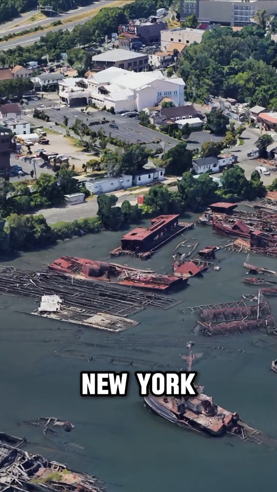 The Staten Island Boat Graveyard you never heard about 🤯 #newyork #usa #statenisland 