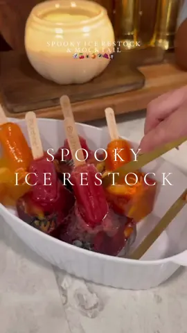 #OutshinePartner An ice restock that's out of this world, just like @Outshine Snacks & which ice tray flavor is your favorite?🍊🍒🍇 #icerestock #restock #ice #fruitice #spooky #fall #Halloween #kitchenrestock #fallice #spookyice #asmr #asmrfood #asmrice