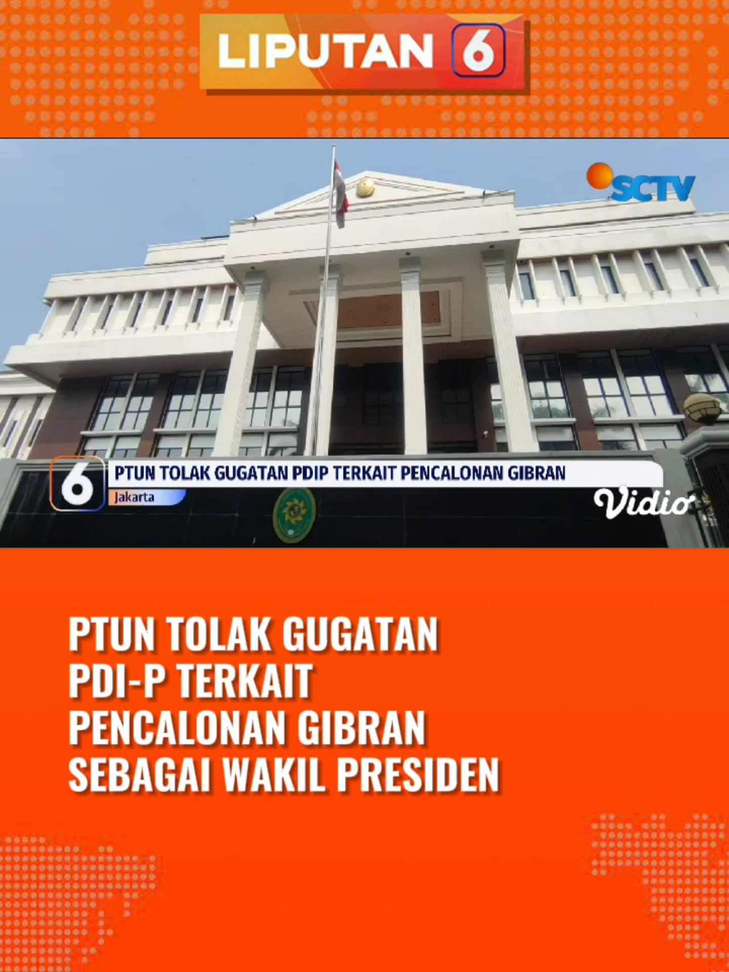 PTUN tolak gugatan PDI-P terkait pencalonan Gibran sebagai Wakil Presiden. #ptun #pdip #wapres #gibran #newssctv #liputan6sctv #liputan6pagi #beritatiktok #tiktokberita #tiktoknews #fyp #foryou #fypindonesia #longervideos