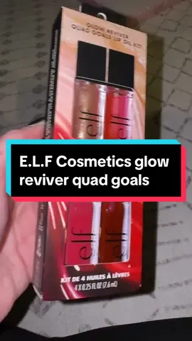 @e.l.f. Cosmetics glow reviver quad goals lip oil kit #elfcosmetics #lippoil #holidaygifts #ttsblackfriday 