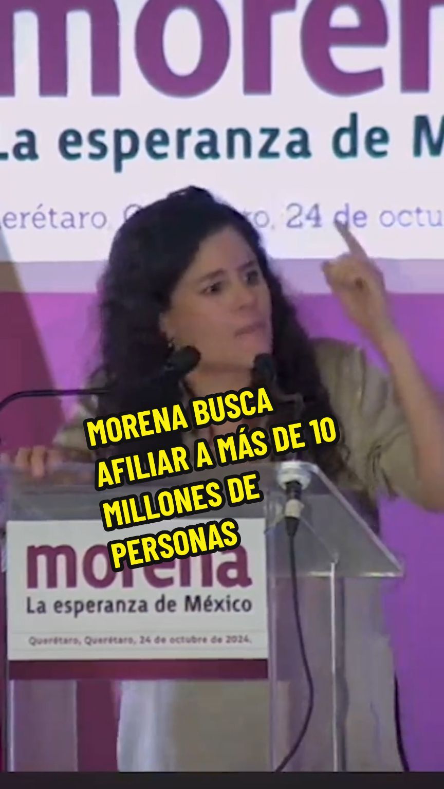 🔴Morena busca afiliar a más de 10 millones de personas La líder de Morena, Luisa Alcalde, dijo que la tarea de su dirigencia será que más de 10 millones de personas se afilien al guinda, para convertirse en el partido más grande de México y de América Latina, además, prometió credencializar a todos los morenistas. #news #noticias #morena #luisaalcalde #políticomx #fyp #parati #foryou #viral #video #videoviral 