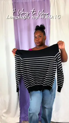 Styling my long sleeve wrong 😩😊#versatile #stylingideas #stylingtips #fypシ゚ #explorepage #blackgirlstiktok 