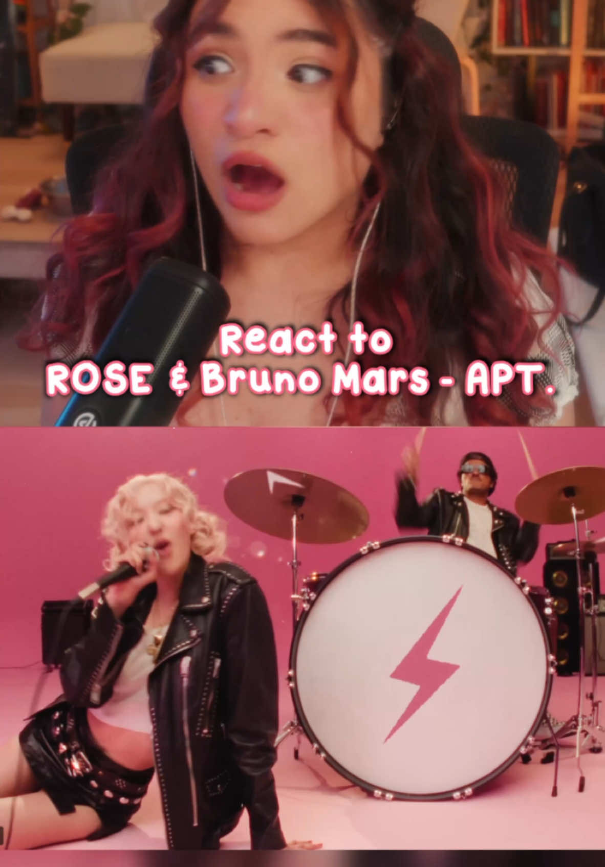 ROSE and Bruno Mars new song is such a bop. I am so late to react to this, but i love it! Watch the full reaction on youtube ❤️ #apt #ROSÉ #brunomars #kpop #reaction #blackpink 