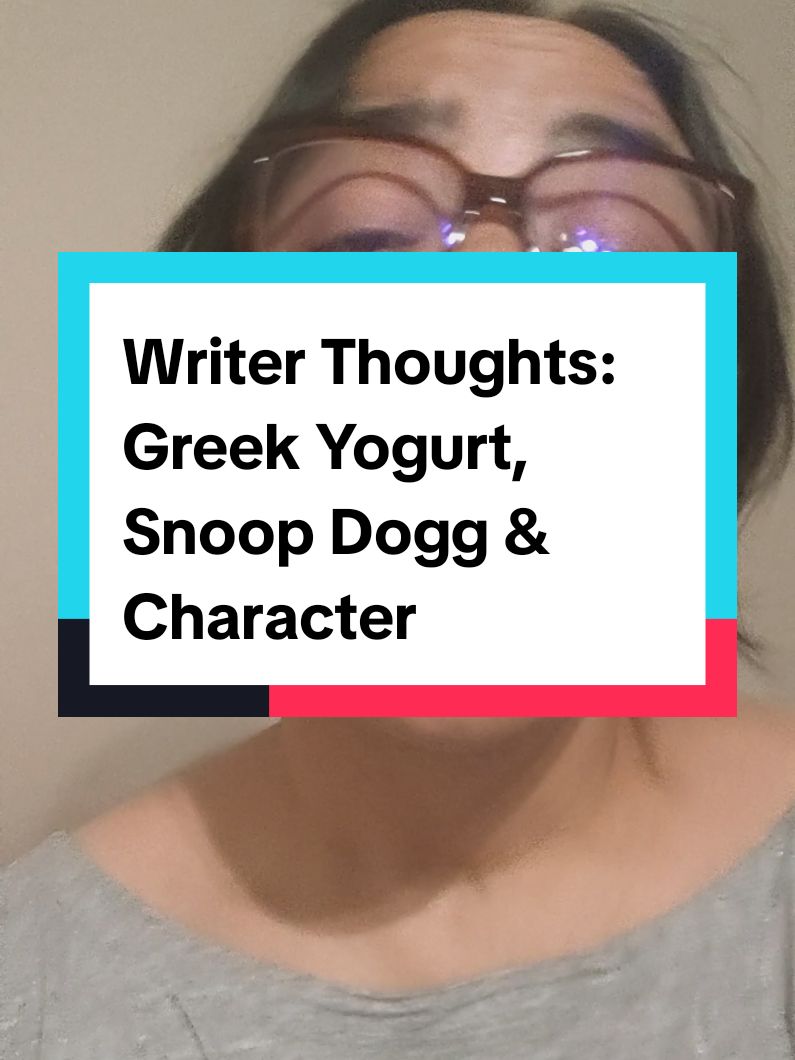 #WriterThoughts: So, what does it tell you about a character if they're eating #GreekYogurt in the car while #driving and listening to #SnoopDogg?  #writer #WomenWriters #WritingTips #screenwriting #playwrighting #ScreenwritingTikTok #WriterTok #Latina #ADHD #Jewish #bisexual #ForYouPage #ForYou 