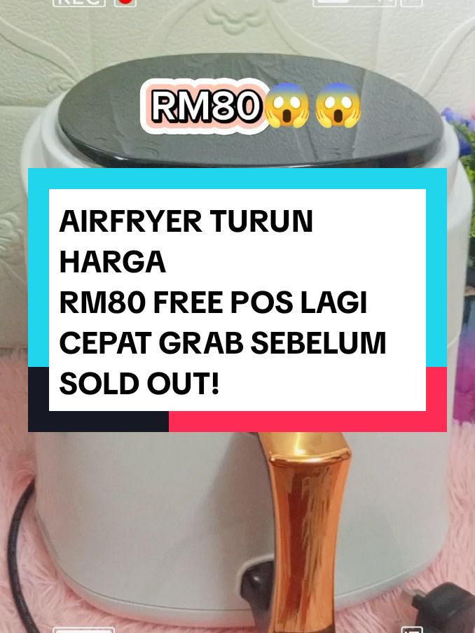 OFFER uolsss✨bukan senang dpt harga mcm ni..tekan beg kuning sebelum sold out🔥 #airfryer #dessini #dessinioriginal #airfryerdessini 