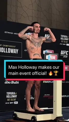 Max Holloway makes our main event official! 🔥🏆 The Blessed Express hits the scales at 145 lbs ⚖️ #UFC308 | Oct 26, 5PM | LIVE on TNT Sports Box Office  #UFC #mma #boxing #fight #ko #knockout #maxholloway #iliatopuria 