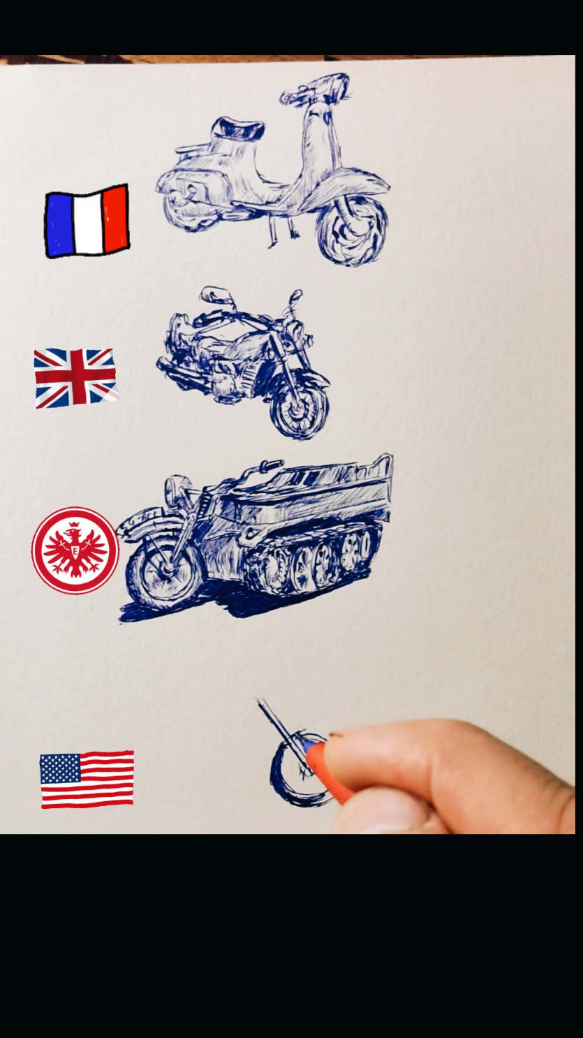 Motorcycle drawing #ballpointpendrawing #drawingchallenge #ballpointpenartwork #howtodraw #drawing #drawingtutorial #ballpointpen #learnwithtiktok #motorcycle #fyp #fypシ゚viral 