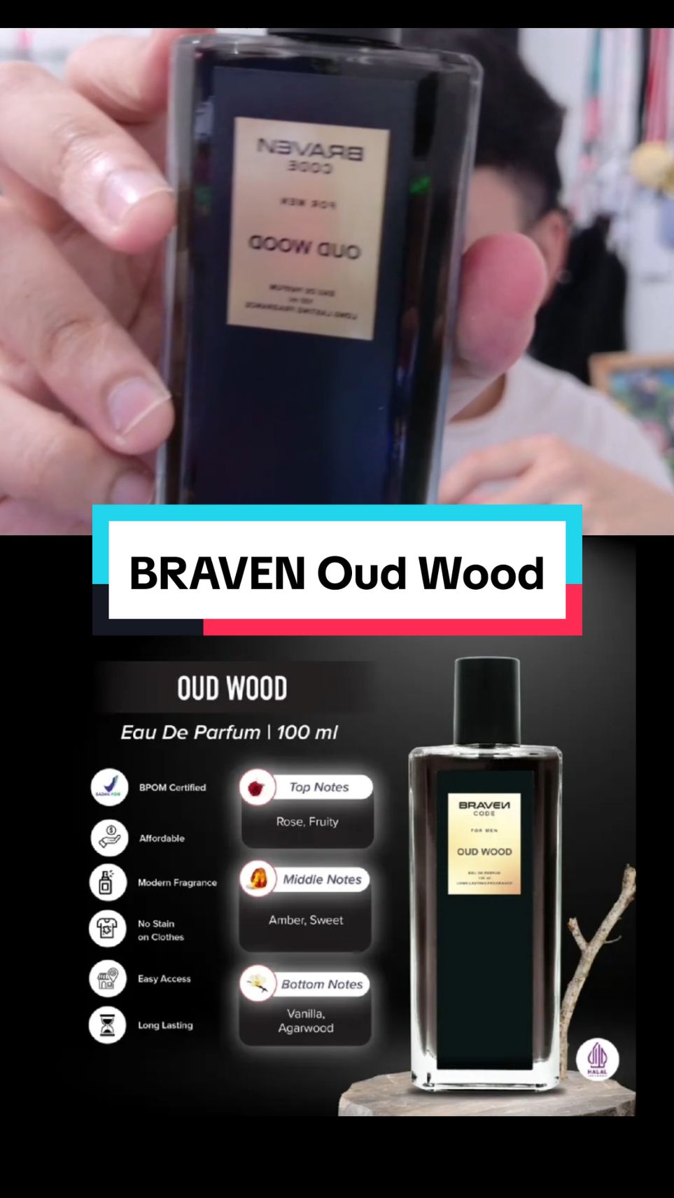 Braven Oud Wood mirip sama kafh hitam, yang mau beli tinggal cek showcase di profile @ade #set1awanade #parfum 