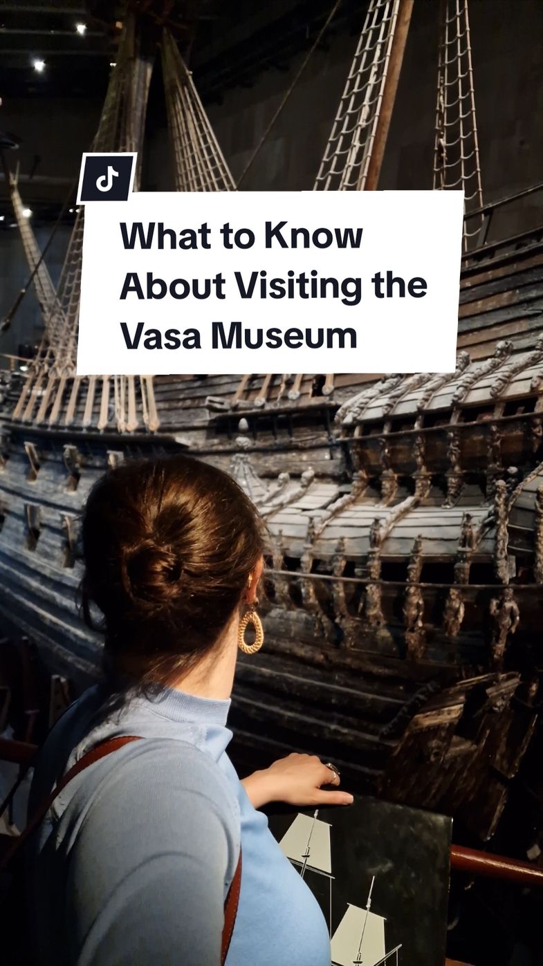 what you need to know about visiting the Vasa Museum in Stockholm ⚓️🚢🇸🇪 The Vasa Museum is the most visited museum in Scandinavia, and tells the story of a 17th century ship that sank in Stockholm on its maiden voyage.  I have visited this museum many times as part of my job as a trip leader and tour guide, so this is everything you need to know about planning a visit to the Vasa Museum. #stockholm #vasamuseum #visitsweden #museumtok 