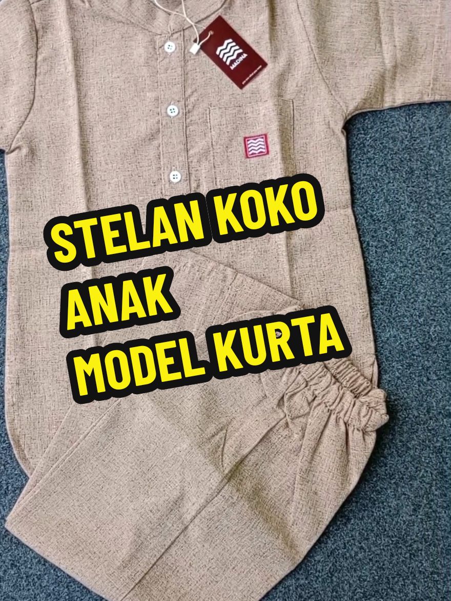 Koko Setelan Anak Laki-Laki Pakaian Baju Lengan Pendek Madina Ibrahim Muslim  Kurta  Katun #stelankokoanak #bajumuslimanaklaki #kokoanak  #wibgajian 