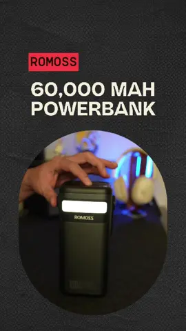 Romoss 60k Mah Powerbank #powerbank #powerbanks #charger #chargers #emergencylight #laptopcharger #fastcharger #fastcharging  #tiktokfinds 