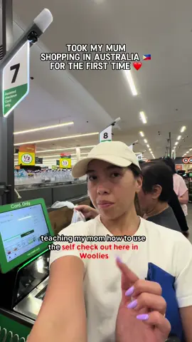 Took the mother bear shopping in Australia where she learned: How the self checkout works How expensive the groceries are especially the vegetables How “bitter” Australian coffee is And how we slayed in our new drip (yaaas Gen Z slang) 😉 #imkompyused #australia #family #filipino 