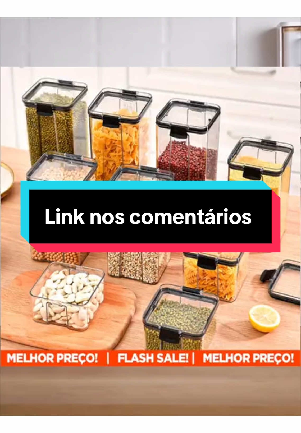Kit de potes herméticos de acrílico 😍 https://s.shopee.com.br/5AakjkOhYO