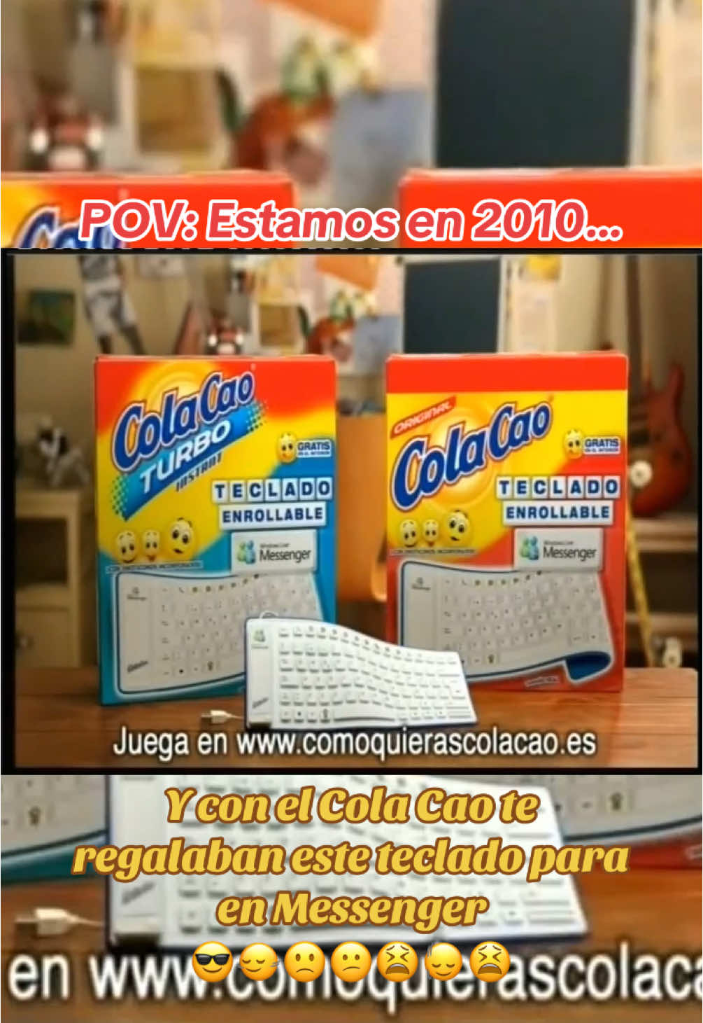 📺 Yo tenia este tecladoo, y deberia seguir teniendolo en alguna parte   @ColaCao  #ColaCao #ColaCaoGrande #ColaCaoGrandes #AnuncioColaCao #Anuncios #Anuncio #España2010 #España2010 