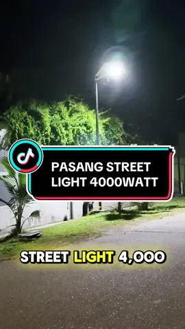 Lampu jalan 4000 watt terangkan halaman korang, tiada lagi kegelapan, memang puas hati terang, mampu terang lebih 12jam sepanjang malam  #pgshare #lampujalan #streetlight #lampusolar #lampusolarjalan #lamputerang #fyp
