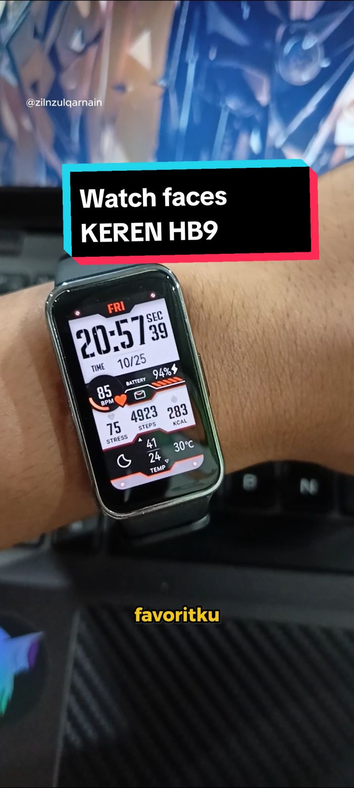 Favorit watchface Huawei band 9  #huawei #huaweiband9 #watchface #smartwatch 