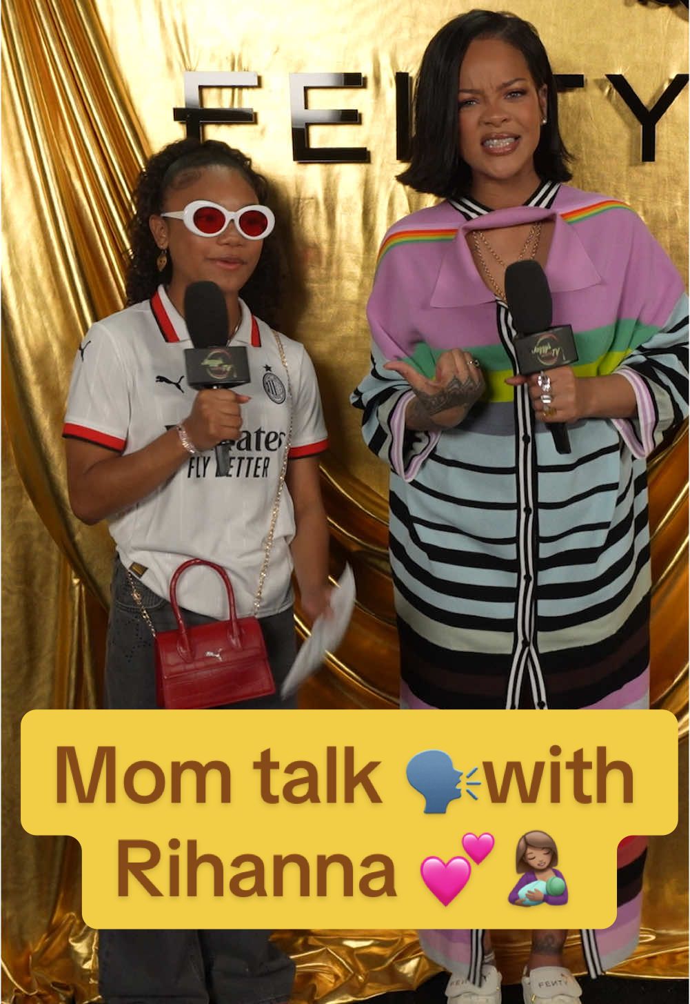 Mom talk 🗣️🤱🏽 with @Rihanna 💕 Full interview drops today at 1pm 🎬 🎥 Thanks to all the moms ❤️ You all are the best 💃🏽 @Fenty Beauty x @PUMA  . . . . . . . . . . . . . . . . . . . . #brooklyn #nyc #newyorkcity #newyork #rihanna #barbados #women #girlpower #blackexcellence #westindian #panama #Love #happy #interview #reporter #fun #cool #bushwick #womenempowerment #family #motivation #motivate #womensupportingwomen #blackgirlmagic #family #motherhood #mom #mother #kids