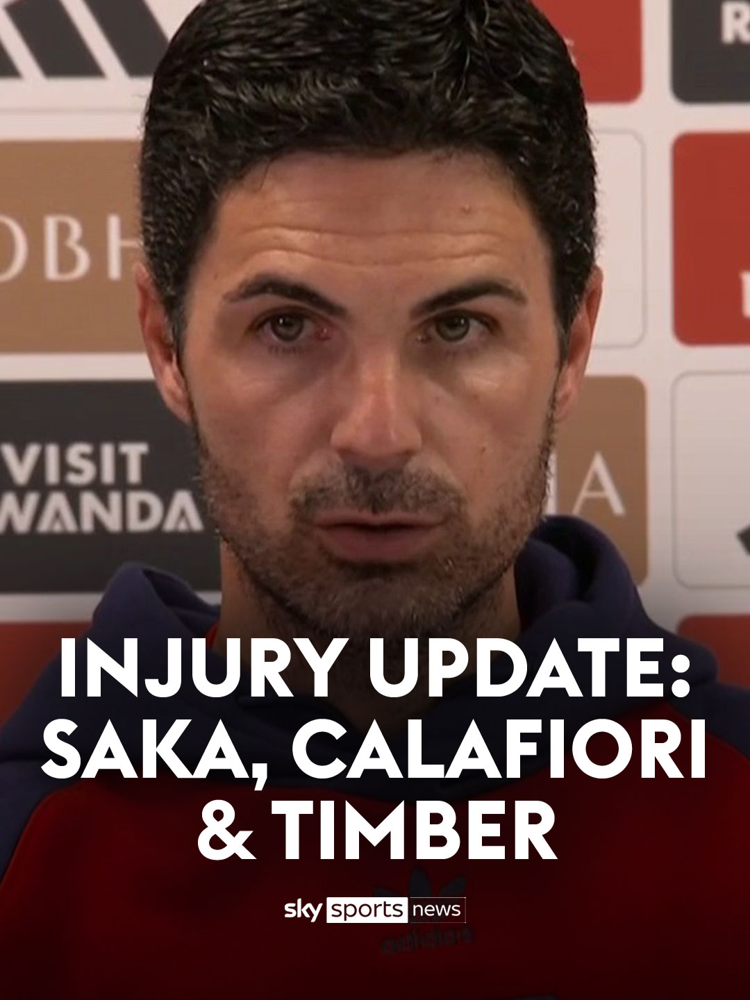 Mikel Arteta provides an injury update on Saka, Calafiori and Timber ahead of this weekend 🤕 #arsenal#arteta #skysportsnews