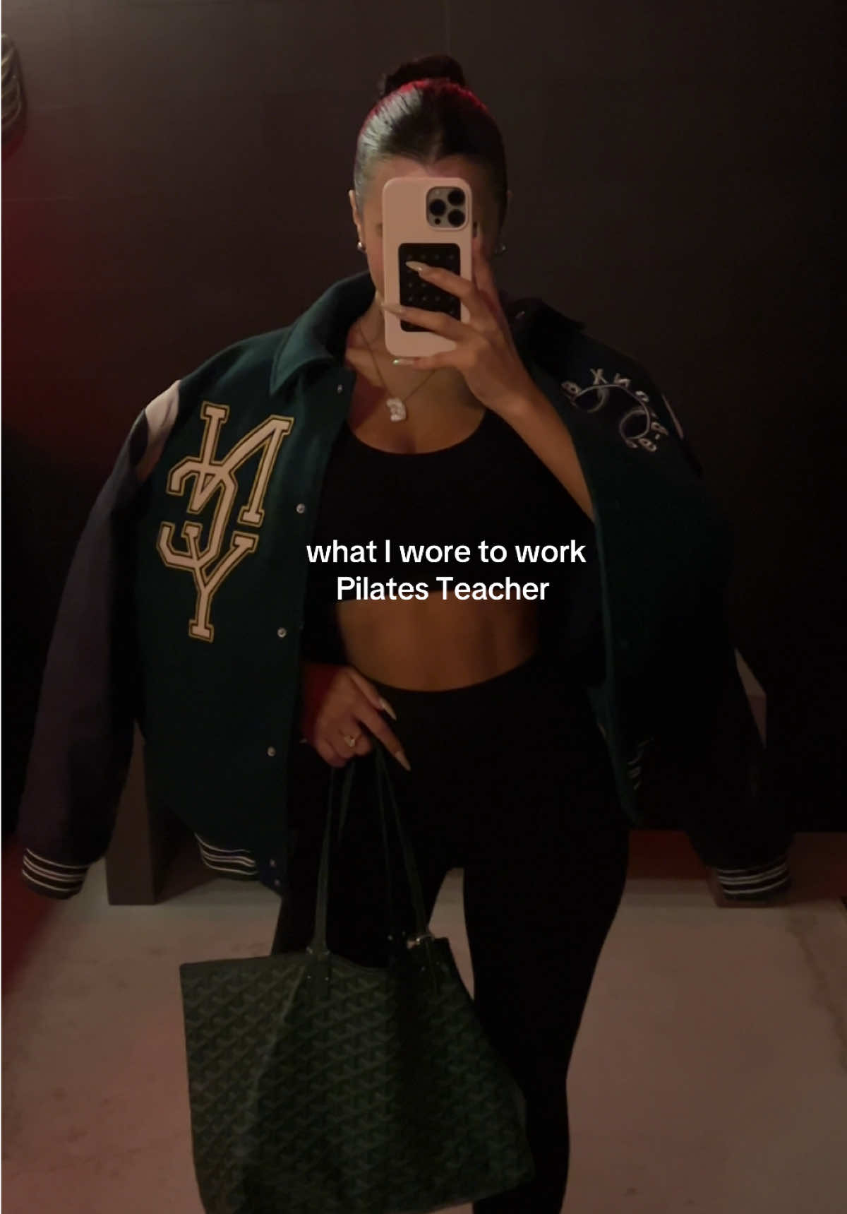 When baseball meets pilates 🤝🏽 ⚾️🩰🧸🧥💗  #teacherootd #pilatesinstructor #pilateslovers #OOTD #fypシ 
