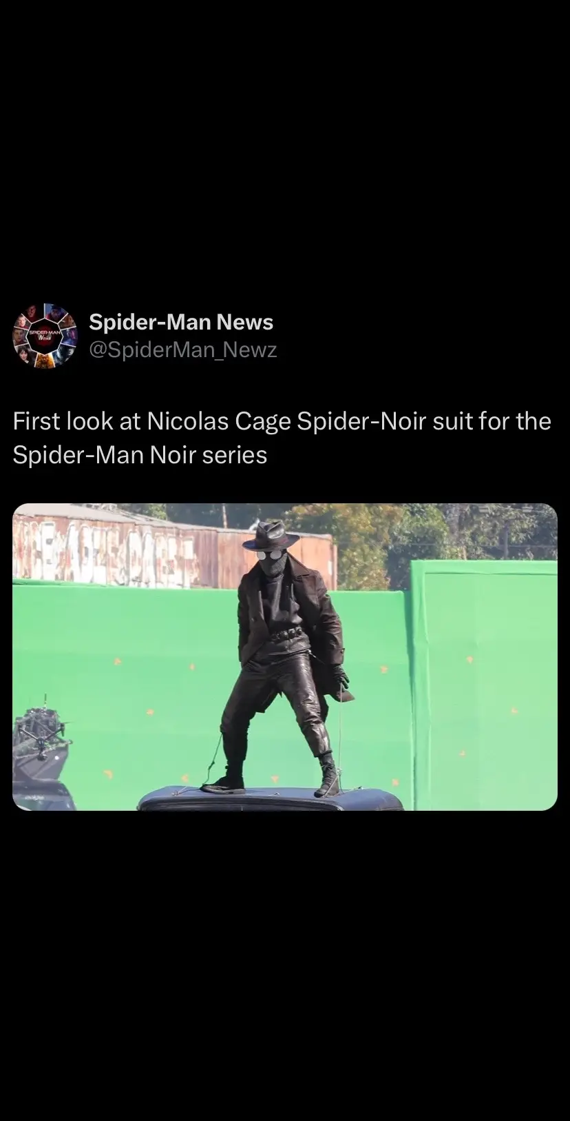 It looks pretty good #spidermanintothespiderverse #spidermannoir #spidernoir 