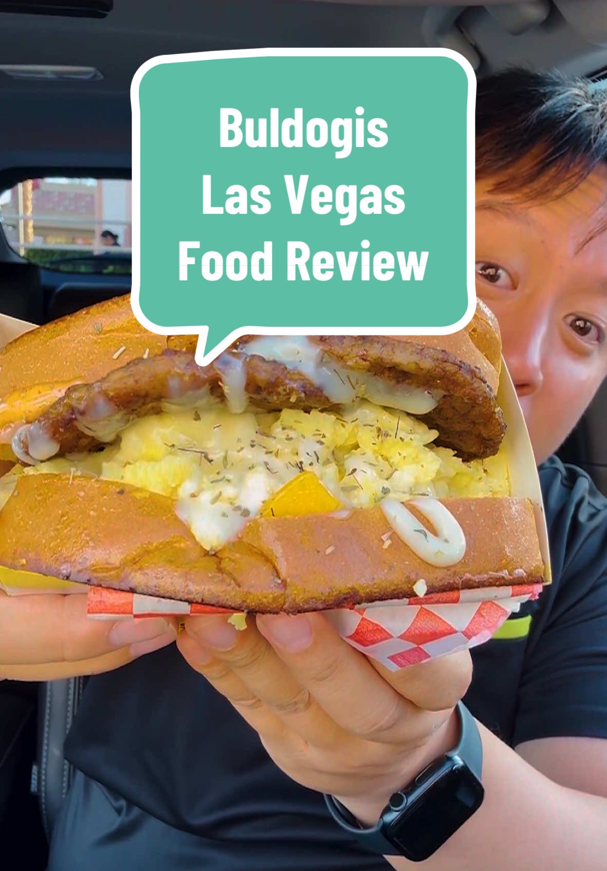 Buldogis in Las Vegas Food Review! 🍔 How does it taste? #foodreview #foodcritic #waynedang #vegas 