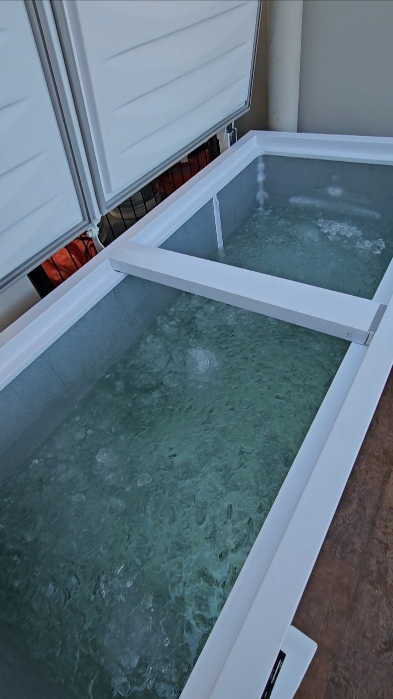 Freezer pronto! 🧊💦🧊💦 #banheiradegelo #icebath #foryou