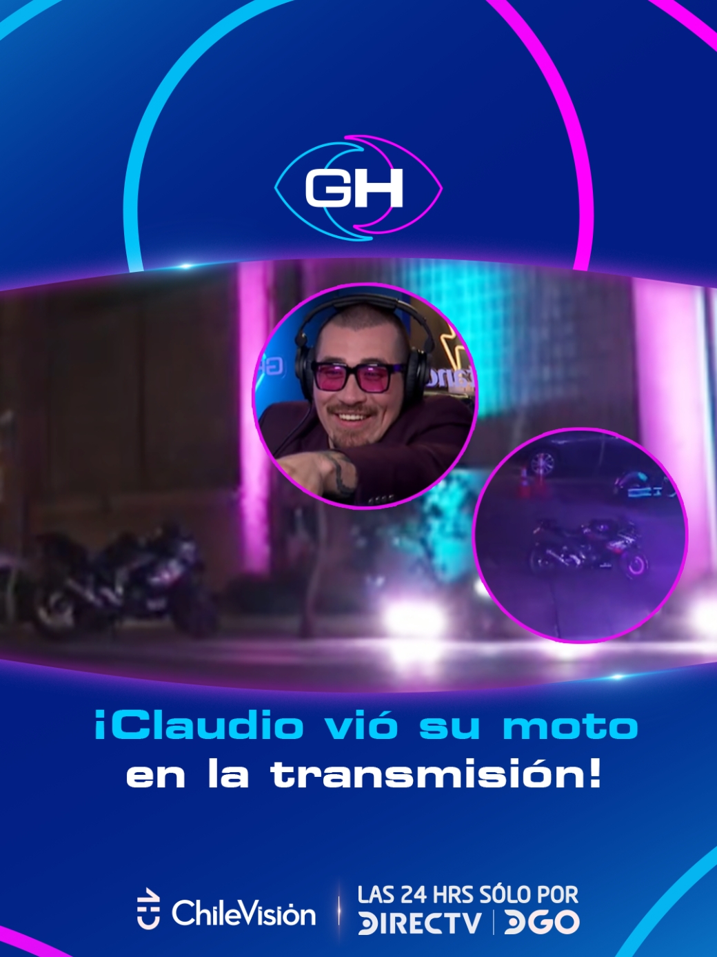 “ESA ES MI MOTO” 😹🏍️ Claudio estalló de la risa tras ver su motocicleta a la entrada del canal mientras ingresaban los finalistas de #GranHermanoCHV #ReactGH 