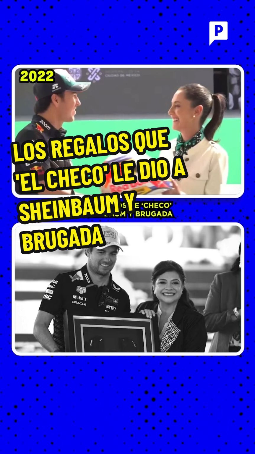 🏁 Estos fueron los regalos que ‘El Checo’ le dio a Sheinbaum y Brugada En octubre de 2022, el piloto mexicano, Sergio Pérez, sorprendió a la entonces jefa de Gobierno de la CDMX, Claudia Sheinbaum, con un casco como regalo. En esta ocasión, en el marco del Gran Premio de México, ‘El Checo’ Pérez repitió su detalle y regaló unos guantes, ahora a Clara Brugada, actual mandataria capitalina.  #news #noticias #checoperez #cdmx #formula1 #sheinbaum #clarabrugada #políticomx #fyp #videoviral #video #viral #foryou #parati 