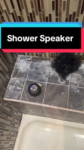 This shower speaker doesnt only have great sound but has neon lights and is 100% waterproof! #showerspeaker #bluetoothshowerspeaker #showermusic #blackfridaydeals #holidayshopping #giftideas 