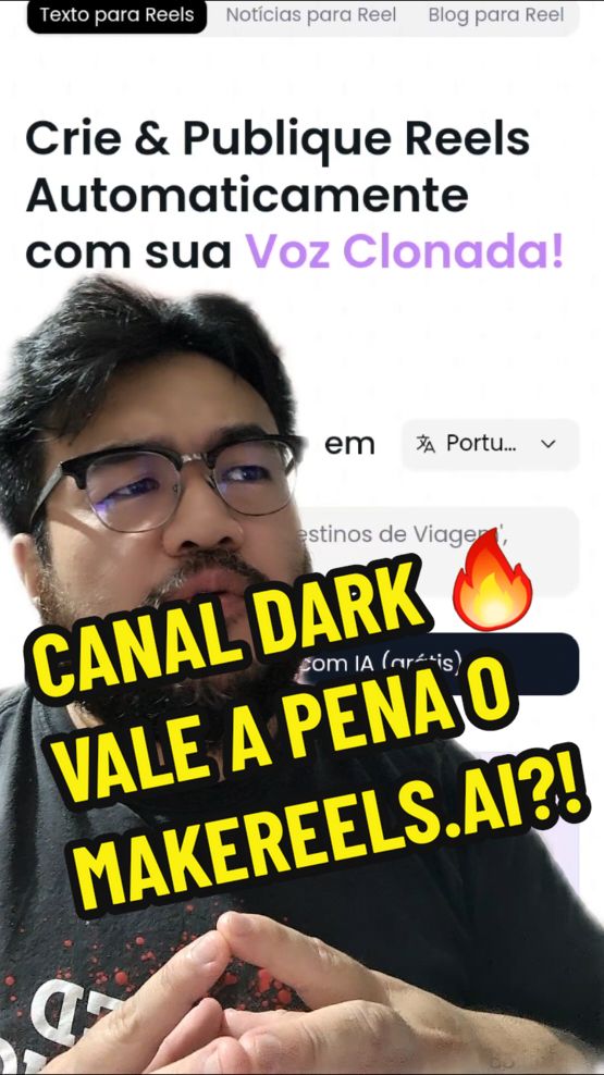 Somente para deixar claro, esta foi a minha experiência com o site www.makereels.ai! Se ele funciona para vc, parabéns! Para mim não rolou ahahahaha E você, qual site utiliza para gerar vídeos ai para seus canais dark? #canaldark #boramonetizar #monetizartiktok #videoai #monetizedviews 