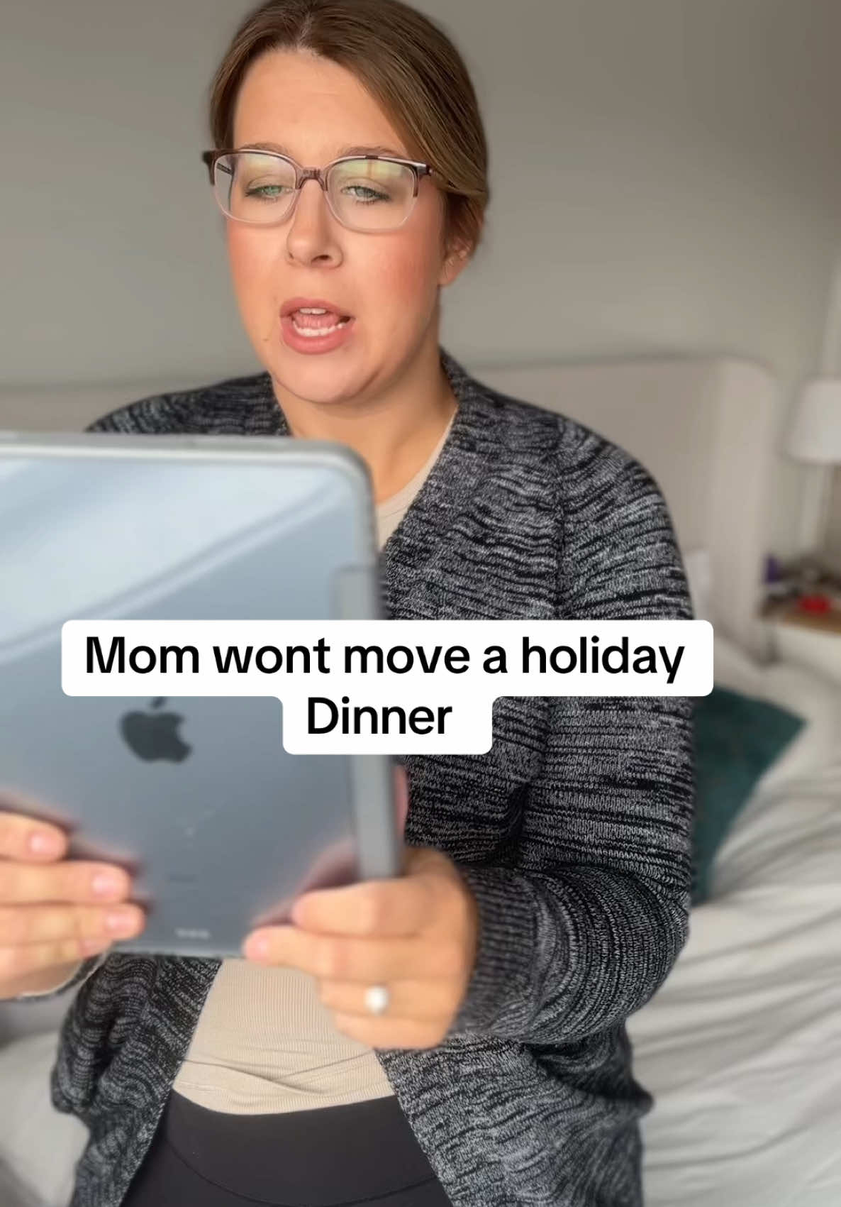 *follower submission*  To me a perfect example of a Mom wanting to be right rather than having her daughter at the gathering. Although she has nothing else planned she would rather another family go without people present rather than being accomdating. Interesting choice #inlaws #grandma #mom #thanksgiving #familyskit #motherinlaw #momskit #girlmom #boymom #drama 