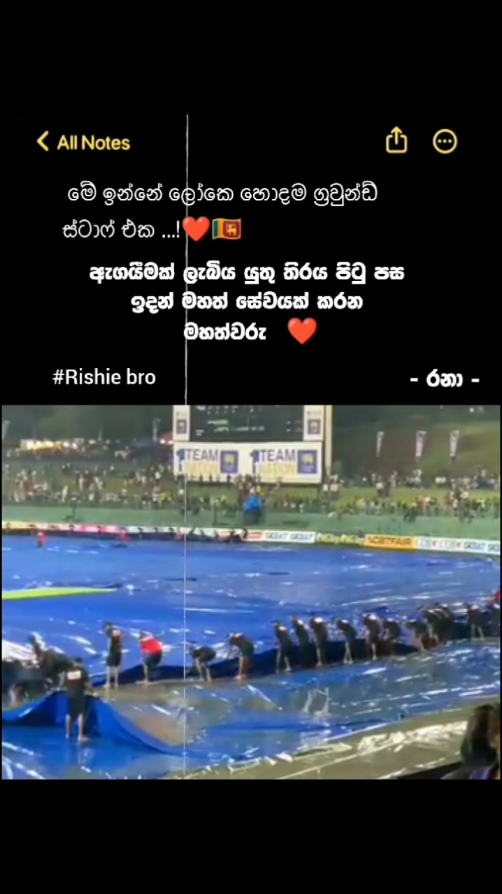 තිරය පිටුපස වීරයෝ..!!🤫🥹💐#viralvideoシ #fyp #foryouシ #1milionaudition #goviral #cricketlover#groundstaff #cricketlover #slvswi  #500k #10kfollowrs #rn_offical_01 