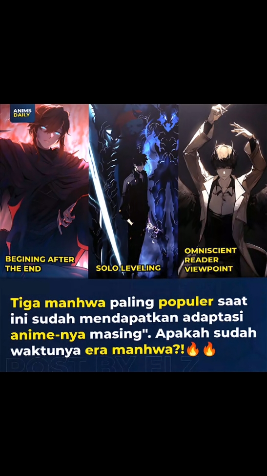 era manhwa akan di mulai🥶#beginingaftertheend #sololeveling #omniscientreadersviewpoint #anime #manhwa #fyp