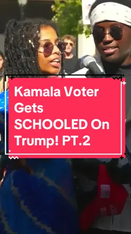 Kamala Voter Gets SCHOOLED On Trump!  #charliekirk #politics #debate #fy #fyp 