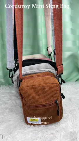 Corduroy Mini Sling Bag afordable price pero maganda ang quality... #mumu #corduroy #slingbag #unisexbag #fyp #trendingvideo #fyppppppppppppppppppppppp 