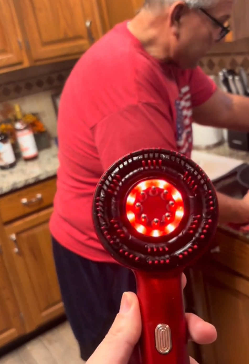 This seems to reactivate my scalp, this is a red light therapy scalp massager brush!#golozastore #treasurefinds #headmassage #hair #hairtok #haircare #fyppppppppppppppppppppppp 