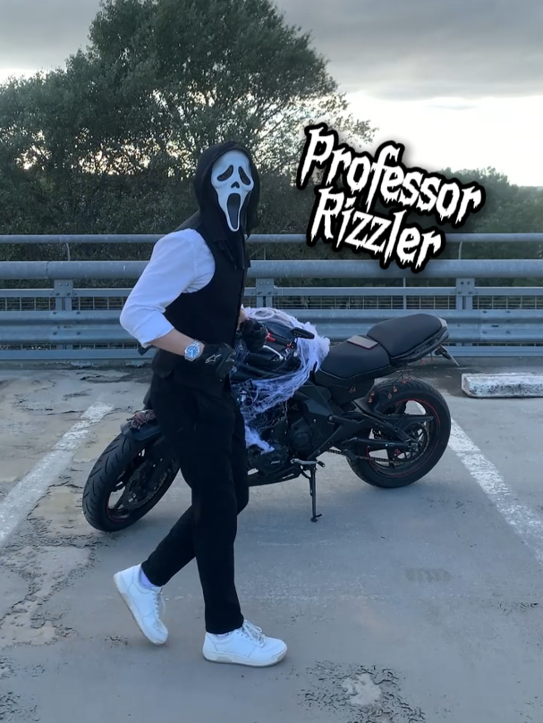 Professor Rizzler on Halloween  #bike #biker #bikes #bikelife #bikelover#motorbike#motorcycle #fyp #viral #humor #BookTok #kawasaki #goofy #rizz #french #learn