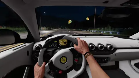 Ferrari at night bro🤩#car #game #interior #crewmotorfest #ferrari #white #driving 