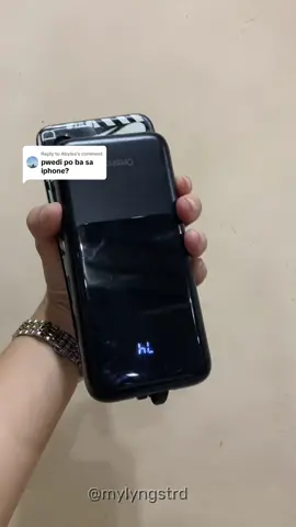 Replying to @Abylxa  Yeees miii, pwedeng pwede to saiphone user kahit it has 2 built in charging cable for android and ios user 😊 #orasharepowerbank #orashareph #orasharepowerbank20000mah #fyppppppppppppppppppppppp #fypシ 