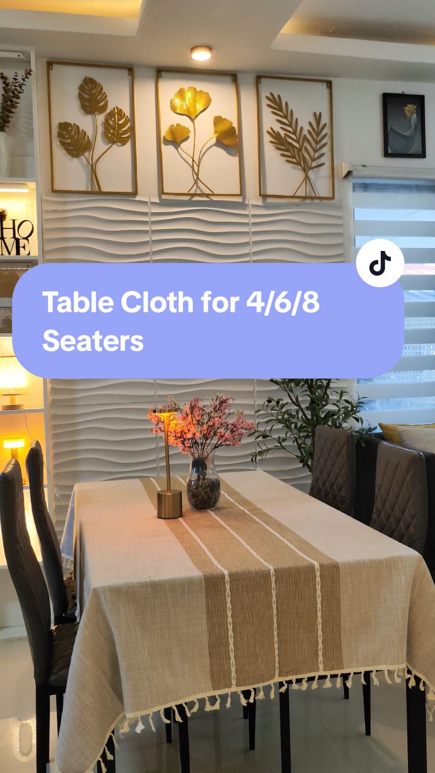 Sobrang ganda sa personal ang lakas makayayamanin nitong tablecloth guys  Table Cloth for 4/6/8 Seaters Table Cloth Cover Aesthetic Cotton Linen Table Cloth Dining Table Cloth Fabric Table Cloth Kitchen Tablecloth Rectangular Cover #tablecloth #tablecover #homedecor #diningtabledecor #diningtable #tabledecoration 